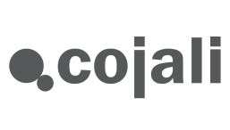 Logo for Cojali: a large gray dot and a smaller dot before the word 'cojali' in bold gray letters.