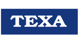 TEXA logo on a blue rectangle background, in white letters.
